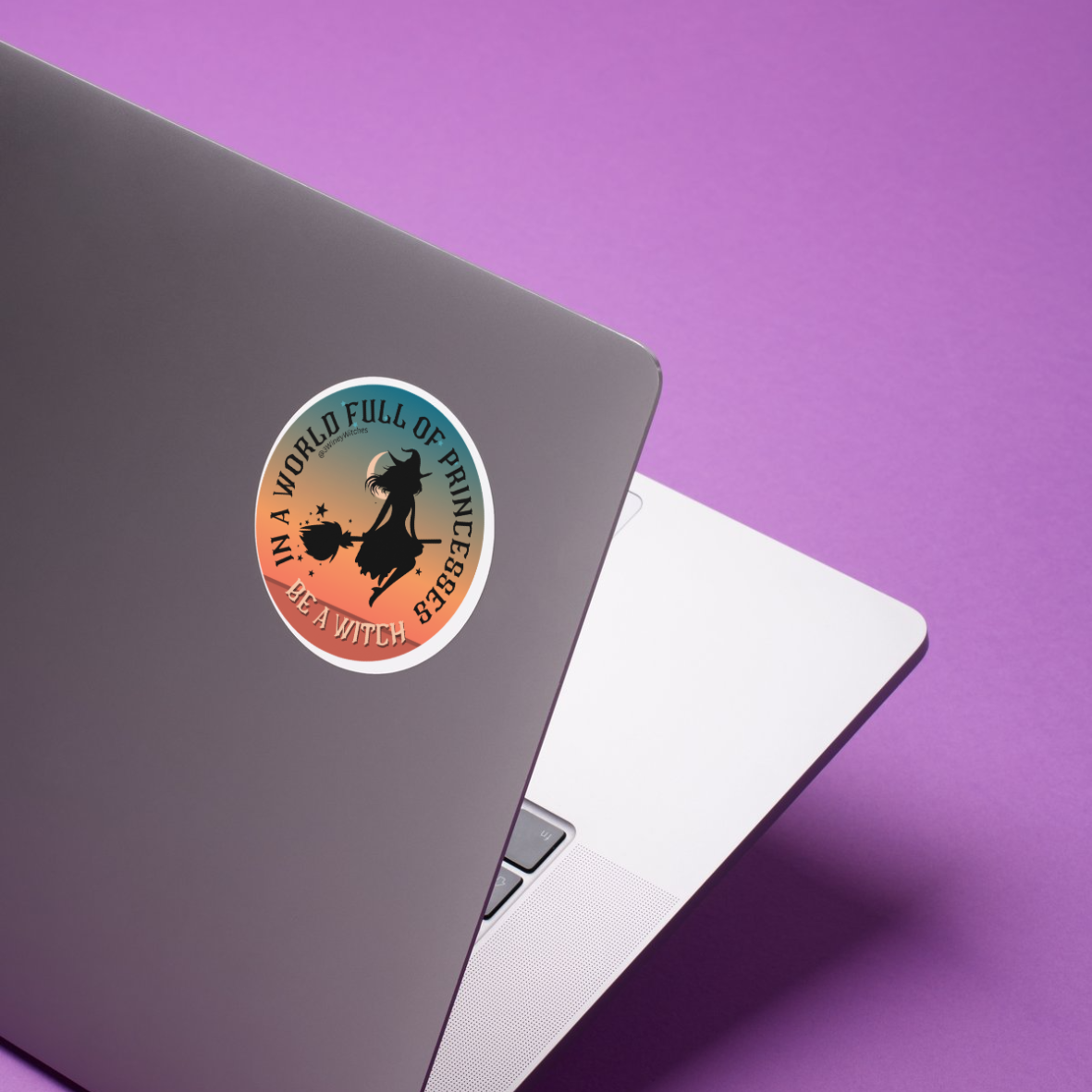 In a World full of Princesses, be a Witch!  Round Sticker